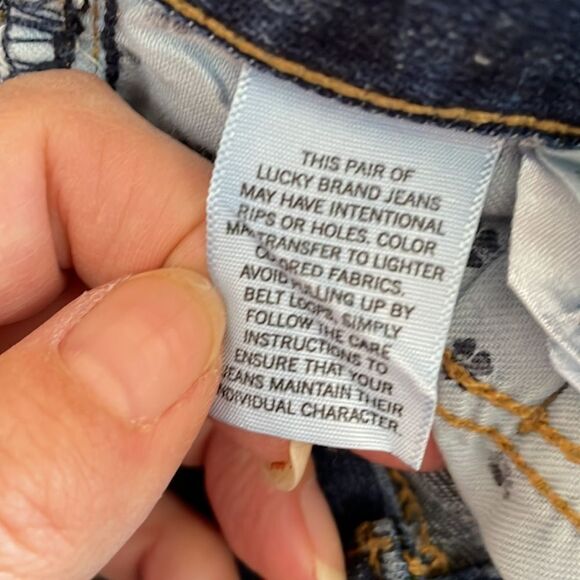 Lucky Brand 429 Classic Straight cotton/spandex denim blue jeans - Picture 7 of 8